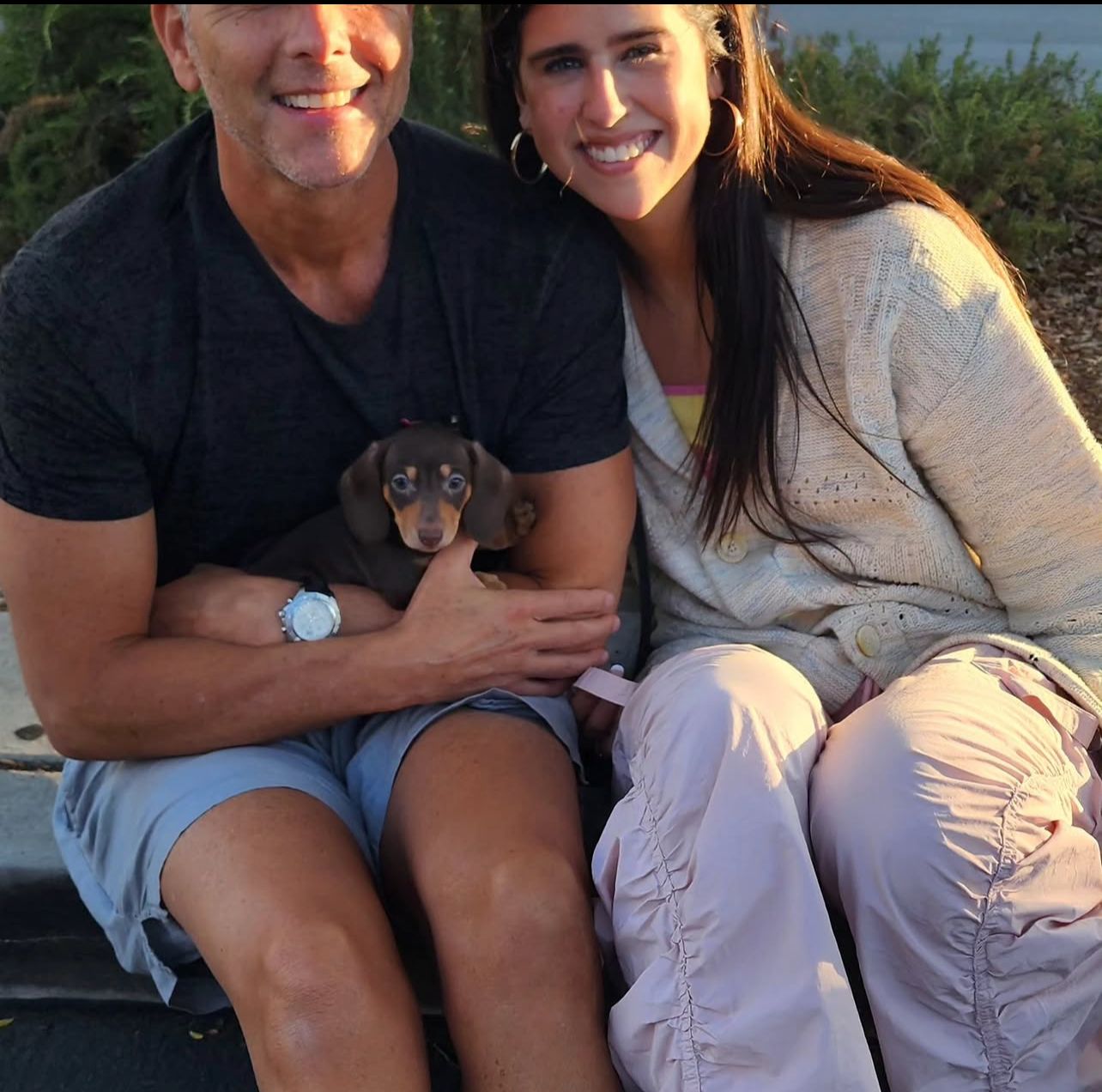 Jennifer Martinez with their Evermora Home Dachshund