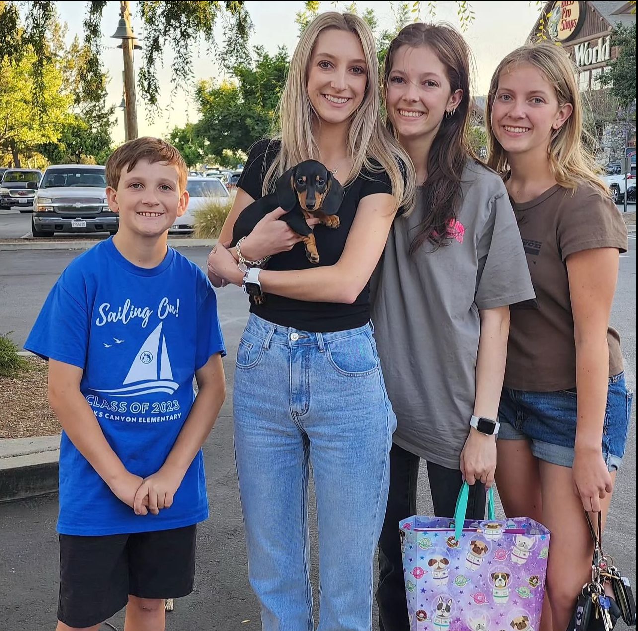 Robert Williams with their Evermora Home Dachshund