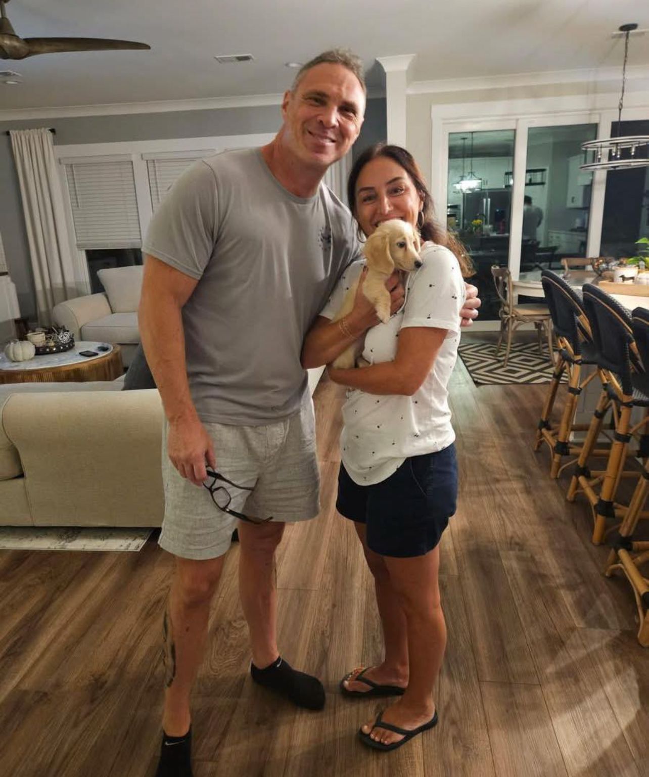 Sarah Kim with their Evermora Home Dachshund